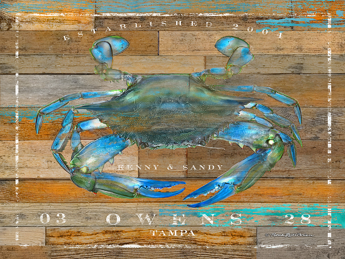 Buy: Great Blue Sea Crab Summer Art Coastal